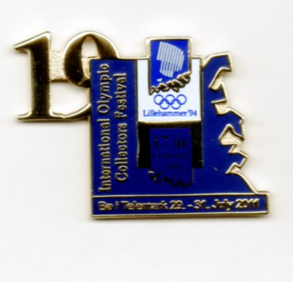 19th Int. pinsfestival Bø 2011 with number Lillehammer OL 1994